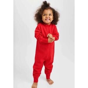 Reima Parvin Baby Merino Wool Jumpsuit Base Layer Tomato red 18-24 Months $80